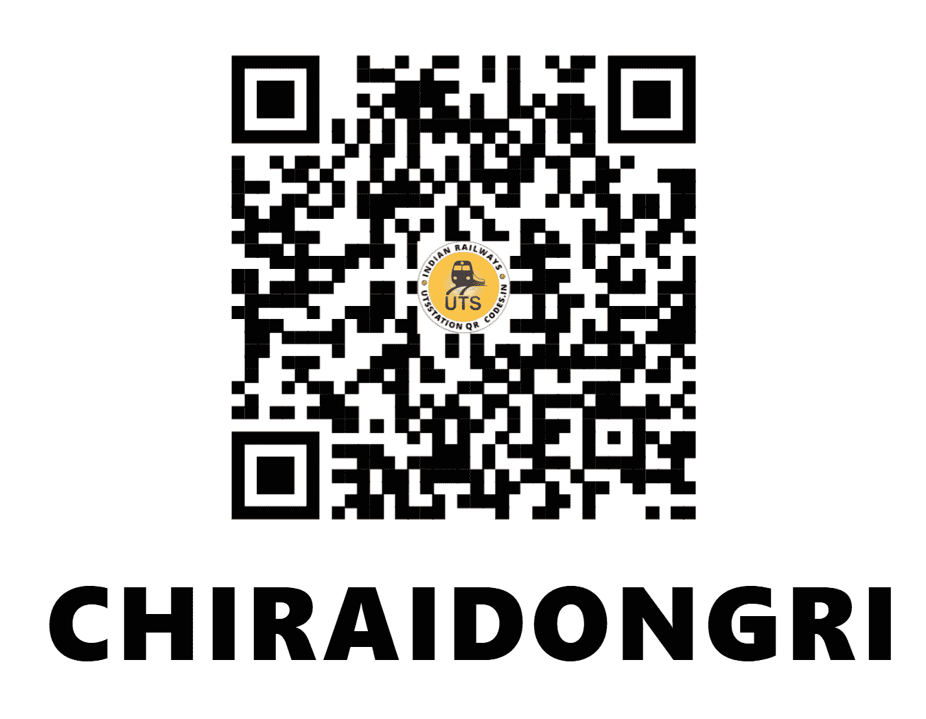 UTS QR Code for CHIRAIDONGRI - CID - SB (MADHYA PRADESH)